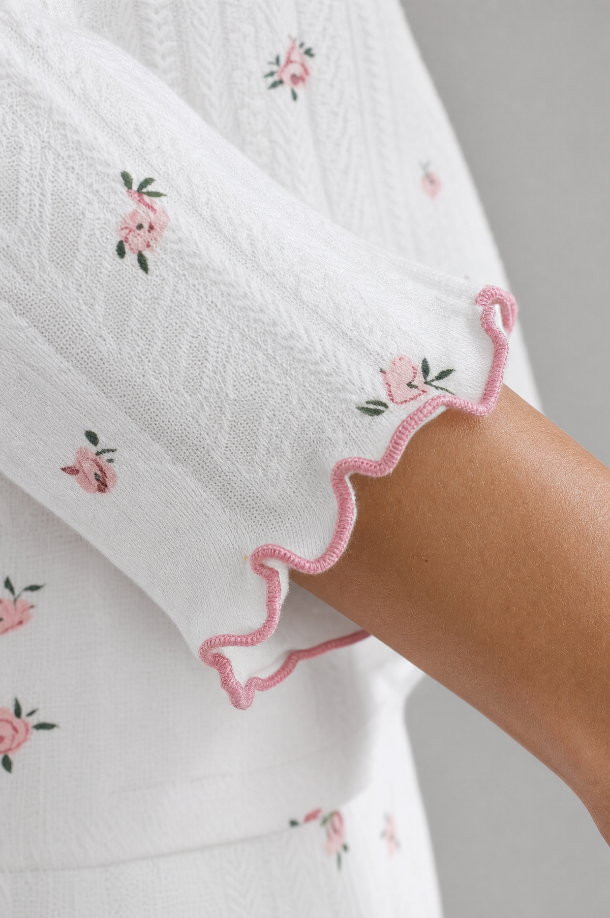 Paris Ruffle Floral Pajama Set