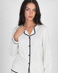 Venezia Pipeline Contrast Pajama Set