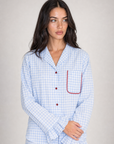 Estelle Ruffle Checkered Pajama Set