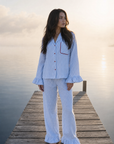 Estelle Ruffle Checkered Pajama Set